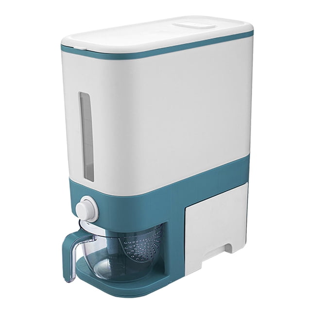 Contenedor de almacenamiento de arroz Dispensador de Dispensador de cereales Encimera Contenedor grande Dispensador de alimentos secos de Caja de almacenamiento de Magideal Contenedor de almacenamiento de arroz