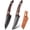 2PCS SET, variant on Fixed Blade Knife 3PCS High Carbon Steel Butcher Knives Set Full Tang Mini Hunting Knife with Leater Sheath Wood Handle and Paracord Lanyard for Outdoor Camping Bushcraft