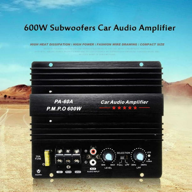 600W Car Subwoofer High Power Amplifier Board Single Channel Audio
