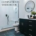 thumbnail image 4 of Marmolux Acc Matte Black Toilet Paper Holder Free Standing W/ White Marble Base Storage for Bathroom, 4 of 10