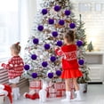 thumbnail image 4 of 8 bolas de terciopelo negro para adornos navideños de 3,15 pulgadas, adornos flocados para árbol de Navidad, adornos navideños de terciopelo de plástico, bolas navideñas para decoraciones de repisas d, 4 of 7