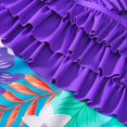 thumbnail image 5 of 4-12Y Big Little Girls One Piece Swimsuits Hawaiian Ruffle Swimwear Beach Bathing Suit UPF 50+, 5 of 7