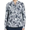 thumbnail image 3 of Ben Hogan Printed Leaf Sun Protection Bright White/Multi Shirt Women XS, 3 of 3