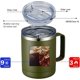 thumbnail image 5 of Taza de café de 12 oz con asa y tapa deslizante, vaso de viaje de acero inoxidable con asa, taza de camping con aislamiento al vacío de doble pared para bebidas frías y calientes, 5 of 5