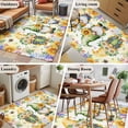 thumbnail image 5 of Area Rug for Living Room, Yellow Sunflowers Non-Slip Indoor Large Carpet for Bedroom/Dining Room, Spring Gnomes Hydrangea Daisy Plants Washable Low-Profile Rectangle Floor Mat Runner Rugs - 3 x 5 Ft, 5 of 7