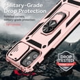 thumbnail image 6 of iPhone 11 Case,Dteck Shockproof Rubber Rugged Case Hybrid Hard Ring Holder Kickstand Slide Camera Lens Protector Cover for Apple iPhone 11,Rosegold, 6 of 8