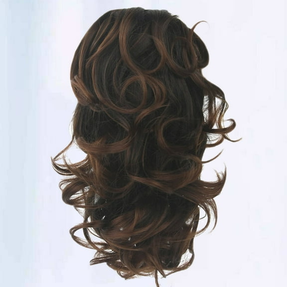 Worgeous Curly Ponytail Wig with Flat Claw Clip for Decoration in Dark Brown High Temperature Size Fits All