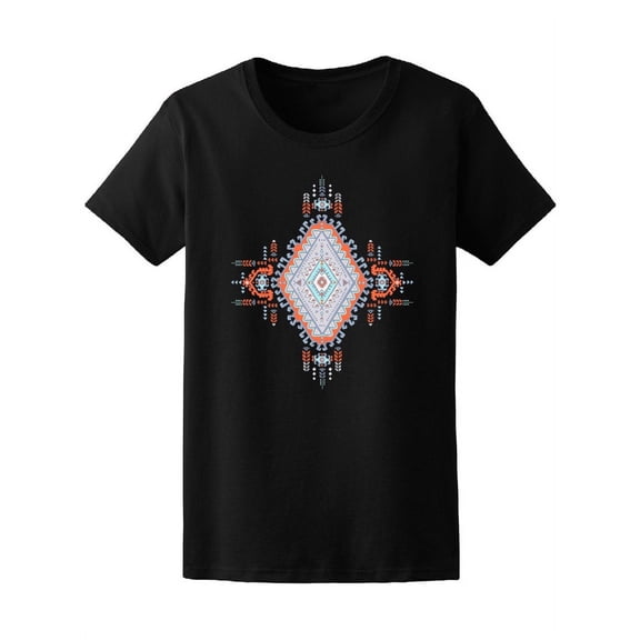 Cool Vintage Ethnic Mandala T-Shirt Women -Image by Shutterstock, Female Large