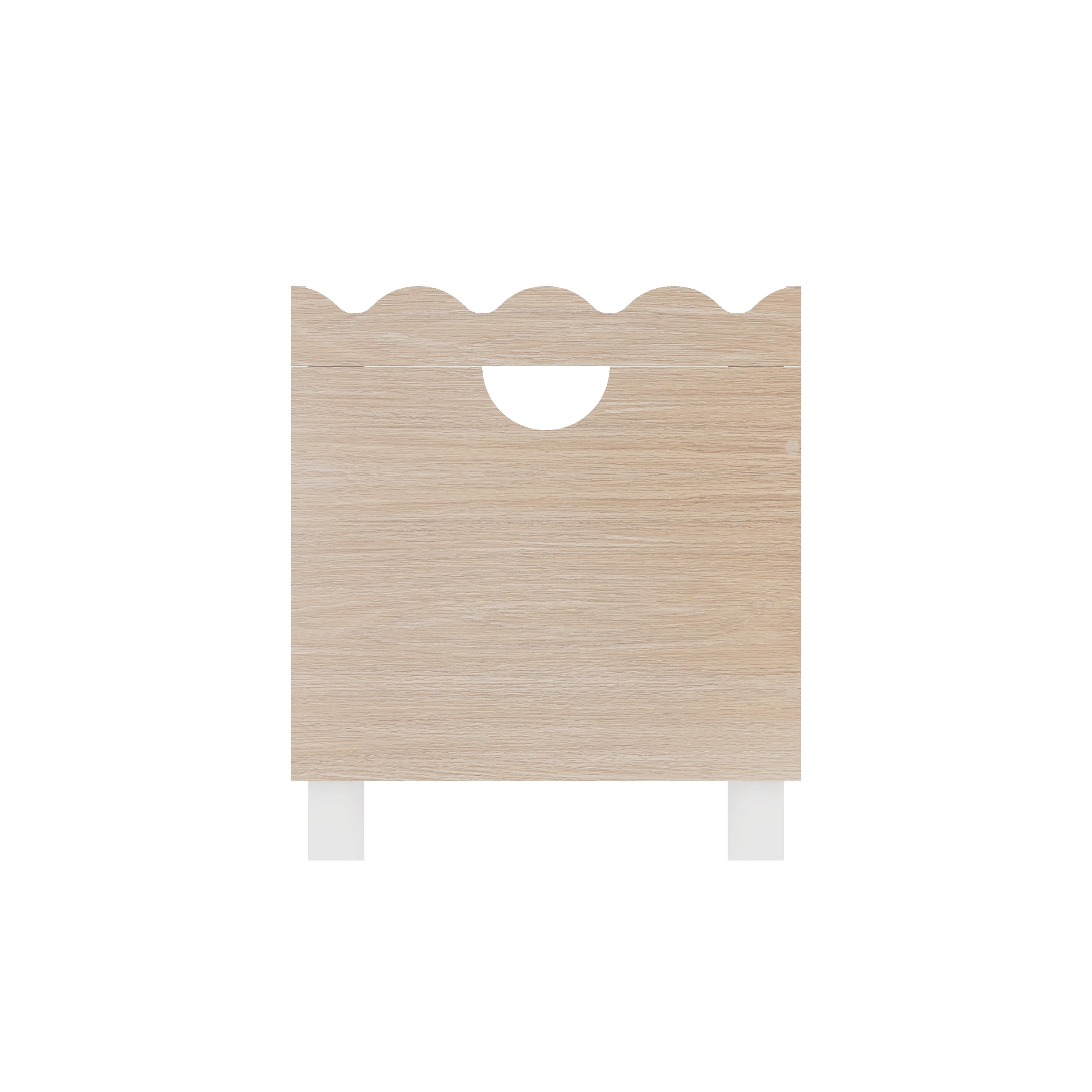House of Happy Wiggle Wooden Kids Toy Storage Trunk with Lift-Off Top, Natural Finish