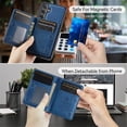 thumbnail image 4 of AutSpace Funda para Samsung Galaxy S26+ 5G, Bloqueo RFID, Cuero PU, Compatible con MagSafe, Billetera Desmontable 2 en 1 con Tarjetero, Soporte, Cubierta Protectora Magnética, Azul, para Galaxy S26+, 4 of 9
