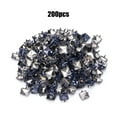 thumbnail image 2 of Four 200Pcs Square Rivets Metal Stylish DIY Shoes Bags Hats Decoration Accessories 9mm, 2 of 7