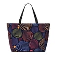 thumbnail image 2 of Xecao Colorful Shells for versatile beach bag for women includes zipper pockets and waterproof material, ideal for vacations and adventures., 2 of 7