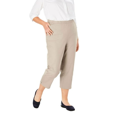 Woman Within Plus Size Petite Capri Fineline Jean