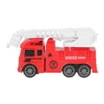 thumbnail image 4 of Camión de bomberos inercial de simulación multifuncional para niños pequeños, juego de juguetes de camión de bomberos de plástico con accionamiento por inercia, escalera y coche., 4 of 14