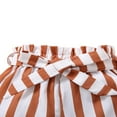 thumbnail image 3 of Toddler Girl Summer Outfits Set  Short Sleeve Button Down Crop Top Striped Shorts with Belt MHX, 3 of 5