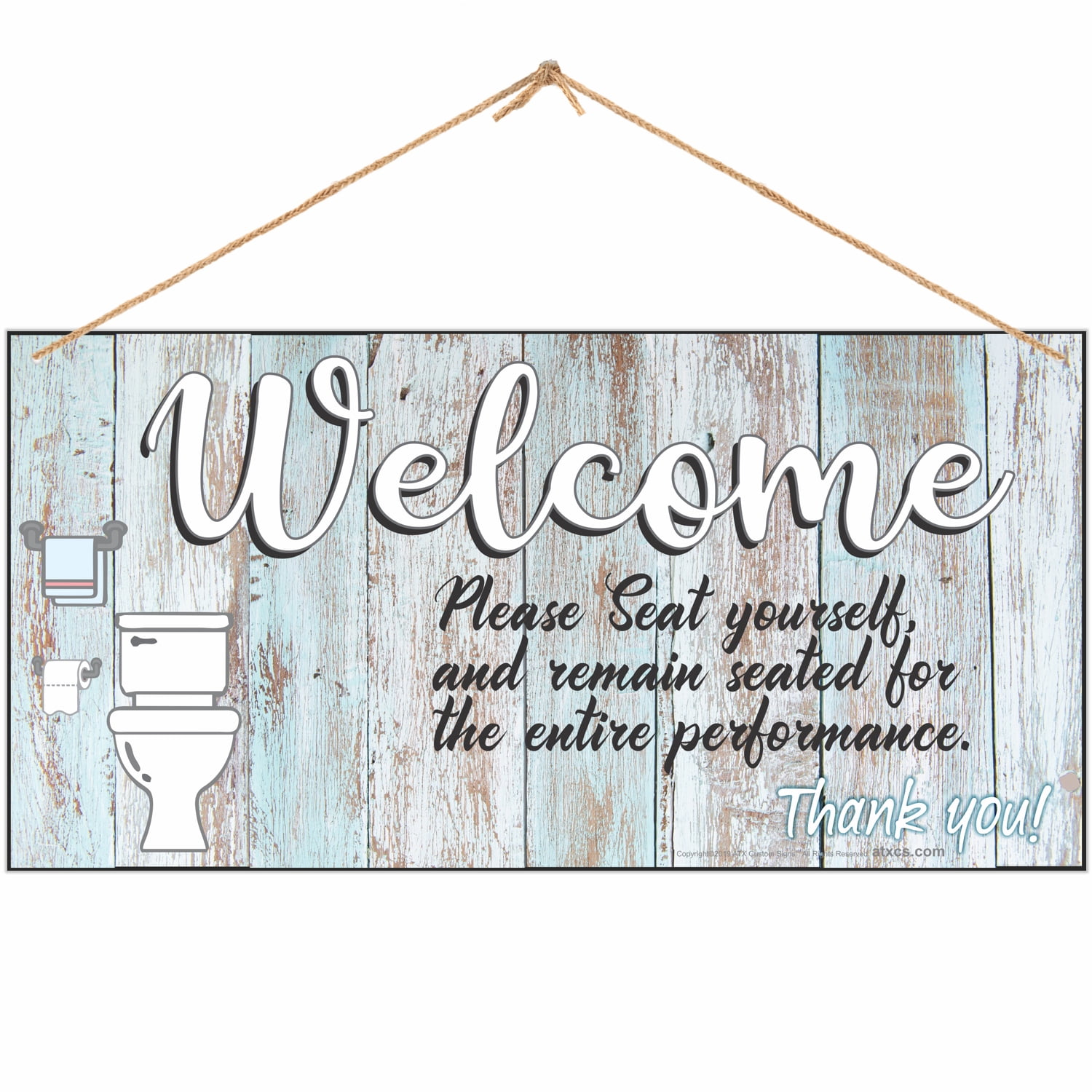 ATX Custom Signs Funny Bathroom Decor Sign Please Seat