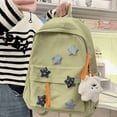 thumbnail image 3 of Mochila de estilo lindo para niñas, hecha en casa, con forma de estrella de cinco puntas, mochila para estudiantes universitarios que combina con todo, mochila para escuela secundaria para mujeres, 3 of 5