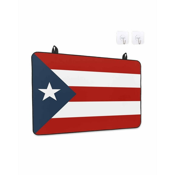 Stove Top Covers for Electric Stove, National Flag of Puerto Rico Patriot Kitchen Glass Ceramic Electric Cooktop Covers 36''x21'',0 HeatResistant Oven/Countertop/Dishwasher/Sink Protector