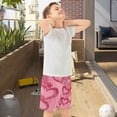 thumbnail image 5 of Pink Heart Dream Pattern Athletic Shorts Breathable with Comfort Fit Drawstring Casual Sweatshorts Large, 5 of 9