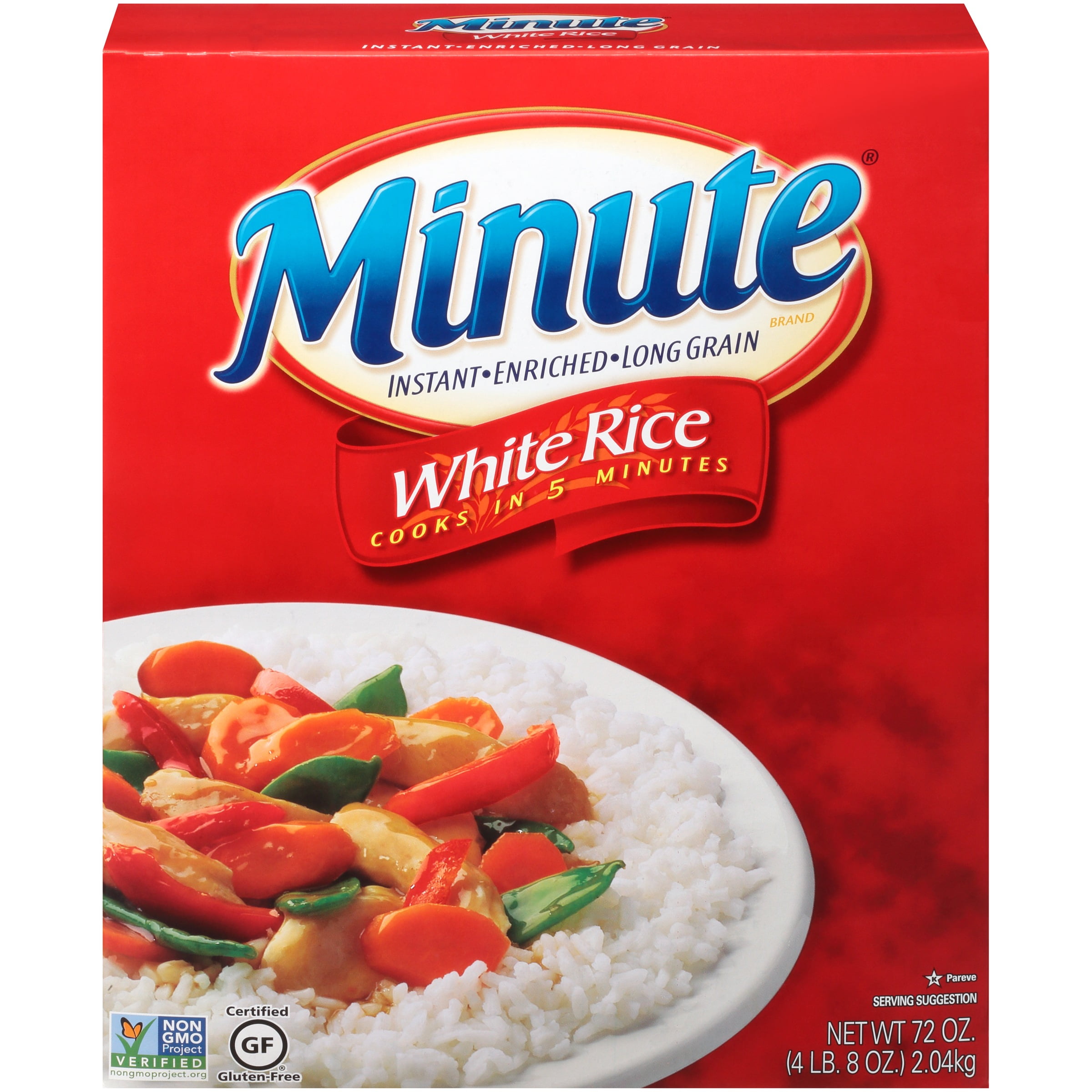 6 Pack of Minute White Instant Enriched Long Grain Rice 72 Oz Box