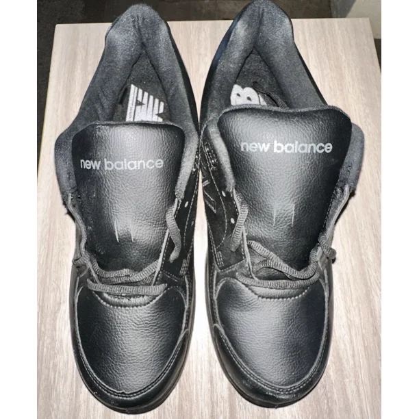 New Balance 674 Low Top Black Leather Casual Sneakers Men's Size US 10 Wide D
