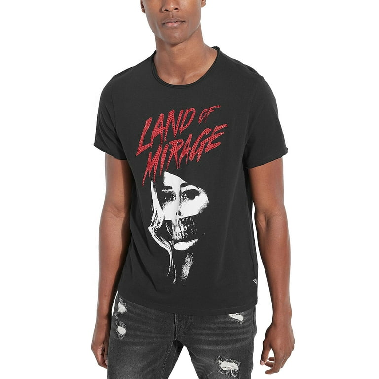 Hører til Fremskridt udsættelse Guess Men's Land of Mirage Graphic T-Shirt (Black, L) - Walmart.com