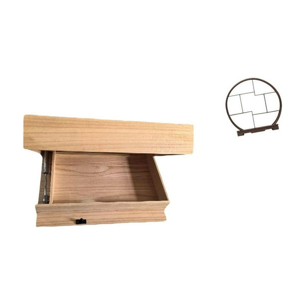 Estante flotante,Estante flotante moderno y rústico para organizar apartamentos.,Cajón de pared decorativo moderno para sala de estar,Expositor de artesanías,Expositor de madera para objetos