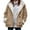 Khaki#faux suede bomber jacket women, variant on VINUSLI Women's Suede Thick Mid-Length Padded Coat Plus Size 2025 Winter Horn Button & Zip Jacket Fleece Lined Warm Hooded Outwear Navy,XXXL