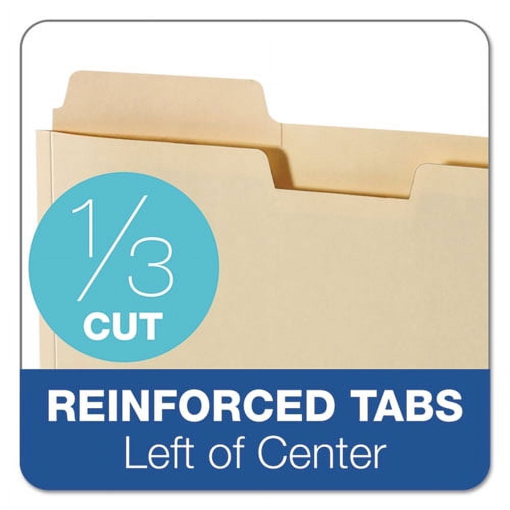 File Folder Pocket, 0.75" Expansion, Letter Size, Manila, 10/pack | Bundle of 5