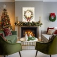 thumbnail image 4 of P&L Art Classic Christmas Wreath Canvas Wall Art, Festive Holiday Decor with Lights & Pinecones, Framed Canvas Print, 4 of 8