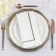 thumbnail image 4 of Fennco Styles Jasper Green Embroidered Line Design Cloth Napkins 20" W x 20" L, Set of 4 - Shimmering Dinner Napkins for Home Décor, Everyday Use, Christmas, Banquets and Special Events, 4 of 4