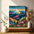 thumbnail image 6 of Vibrant Impressionist Floral Landscape Textured Canvas Print， Suitable for Living Room， Bedroom， Dining Room， Hallway， Office Decor, 6 of 8
