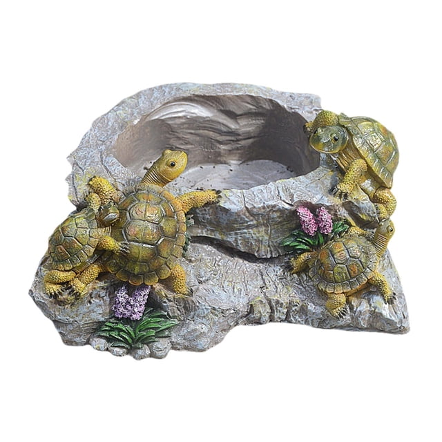 Maceta decorativa Strade Fareast Limited Estatua de tortuga para plantas de interior 27 cm x 22,5 cm x 12,5 cm