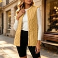 thumbnail image 3 of Klisyaur Womens Fleece Vest Sleeveless Crew Neck Open Front Casual Jackets Loose Outerwear Work Comfy Soft Warm Jacket, 3 of 8