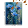 thumbnail image 3 of Blue Poppy Floral Canvas Print, Wall Art Decor for Living Room, Bedroom, Dining Room, Hallway, Office, 3 of 8