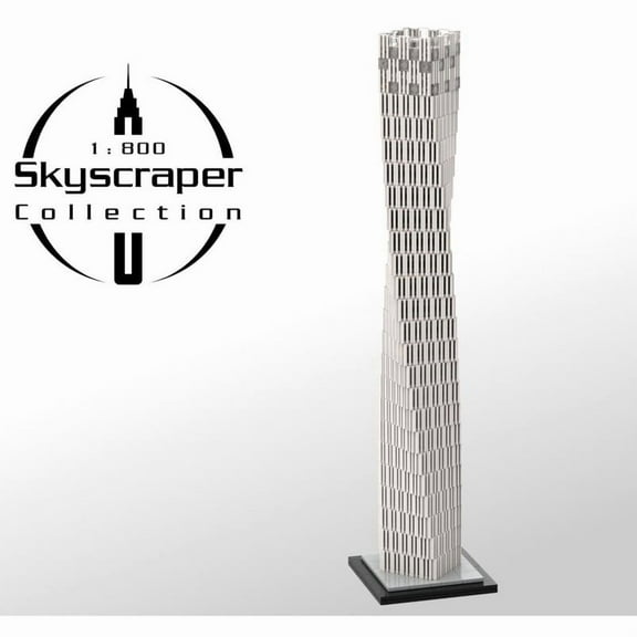 MOC-152436 Cayan Infinity Tower Building Blocks Set Dubai Famous Landmark MOC Bricks Toys 1/800 Scale 1031pcs