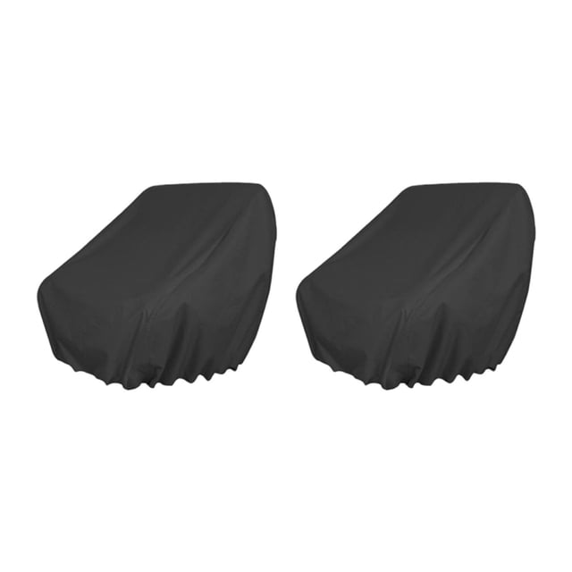 Fundas para asientos de barco de 2 piezas, fáciles de instalar y mantener, resistentes y universales. Negro