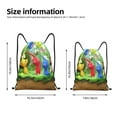 thumbnail image 2 of Pofeuu Pikmin for Water-Resistant 210D Drawstring Bag Compact Foldable Design Gym Yoga Travel Essentials Lightweight Carryall-Small, 2 of 6
