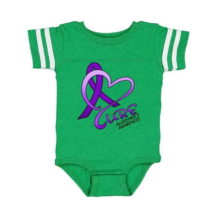 

Inktastic Cure- Alzheimers Awareness purple ribbon Gift Baby Boy or Baby Girl Bodysuit