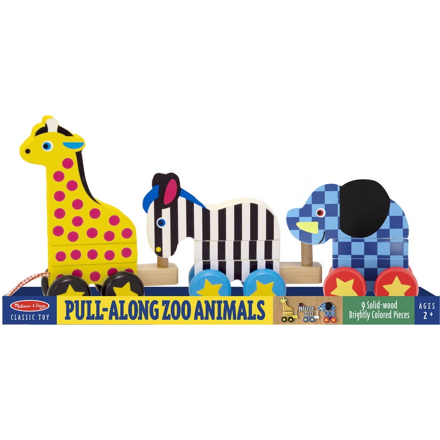 melissa and doug zoo animal train set