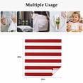 thumbnail image 4 of Red Stripes Cloth Napkins, Simple Red White Texture Washable and Reusable Dinner Napkins Set of 4, Table Napkin for Kitchen Party Birthday Wedding Hotel Housewarming 20"x20", 4 of 8