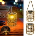thumbnail image 2 of Solar Lanterns Outdoor Waterproof Hanging Solar Lights Woven Lantern Lights Decoration for Garden Yard Patio Porch Lawn Pathway Trees, 2 of 2