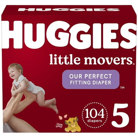 UPC: 0036000497540 | Huggies Little Movers Baby Diapers Size 5 104 Ct