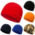 thumbnail image 2 of Anvazise Men Winter Solid Color Fleece Cap Outdoor Climbing Cycling Windproof Beanie Hat, 2 of 13