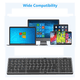 thumbnail image 3 of Teclado Bluetooth plegable, inalámbrico y recargable por USB para iOS, Android, PC, portátil y smartphone (negro), 3 of 7