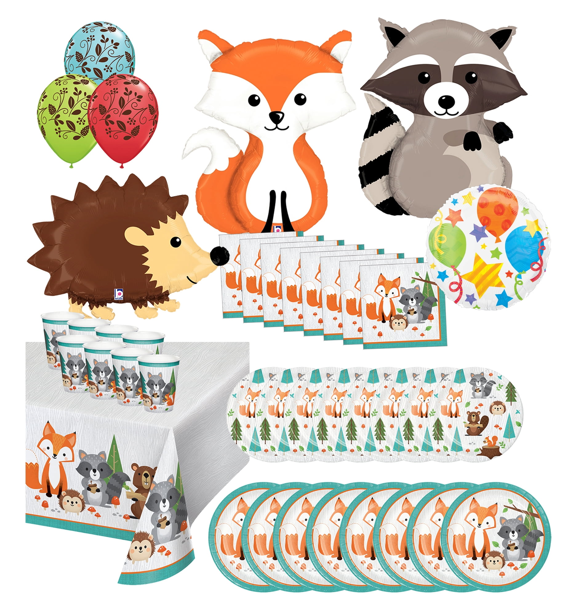 Party Supplies Details about   Hedgehog Woodland Critters Balloon 