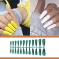 thumbnail image 5 of Qarigey Uñas postizas largas cortas de mano Multicolor uñas postizas manicura a la moda a juego pequeñas puntas de manos de cubierta Juegos de manicura Verde negro, 5 of 5