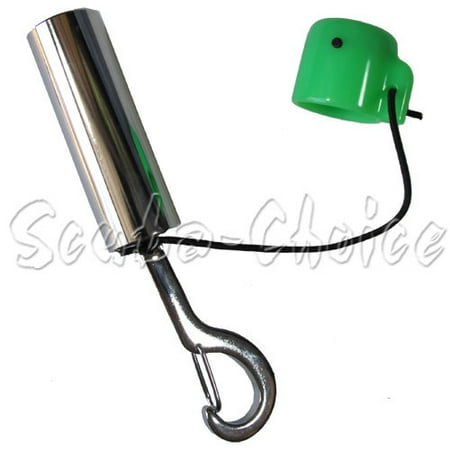 Scuba Tank Accessories - Scuba Choice Scuba Diving Safety Tank Rattle Stick Signal Bell with Clip, Green