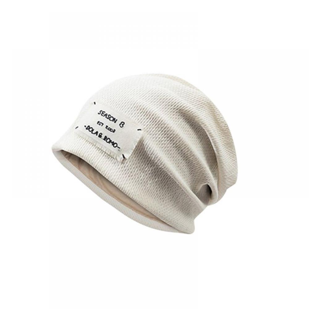 Men Knit Beanie Reversible Cap Chunky 