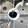 thumbnail image 2 of Bathtub Stopper, Silicone Tub Drain Stopper/Plug/Cover with 27.5" Stainless Steel Beaded Chain, Shower Bath Drain Water Stopper, 2 of 8